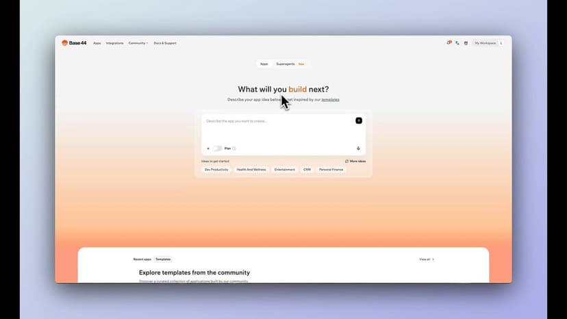 Base44 launch post on X