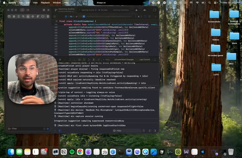 Clicky launch post on X