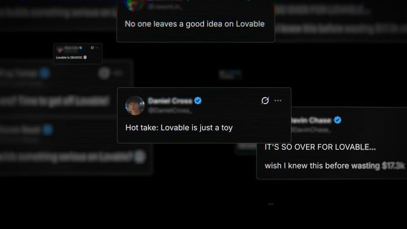 Lovable launch post on X