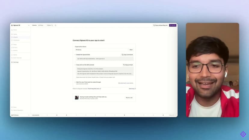 Agnost AI launch post on X