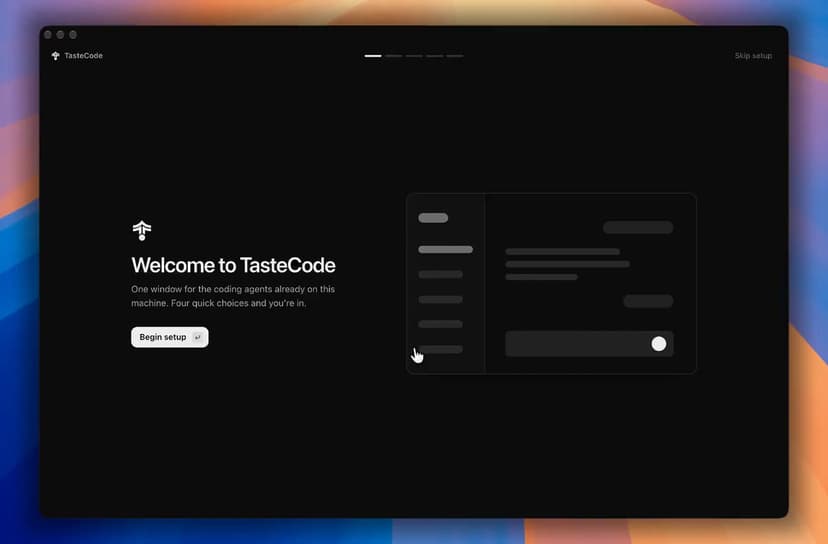 TasteCode launch post on X