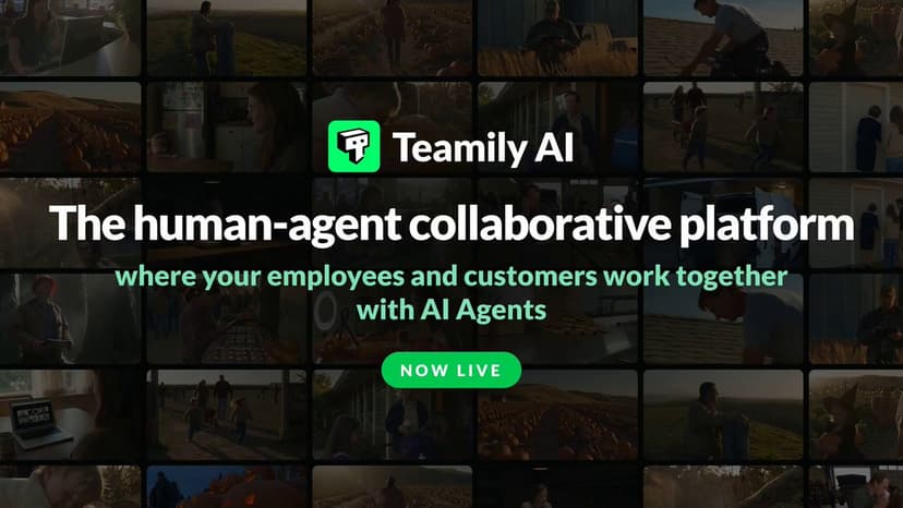 Teamily AI launch post on X