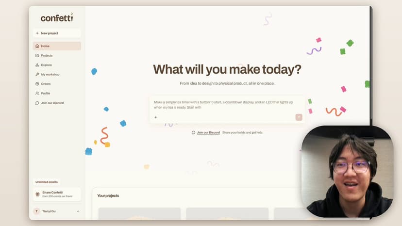 Confetti launch post on X