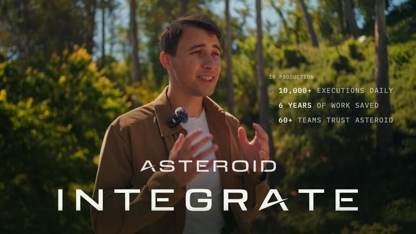 Asteroid AI launch post on X