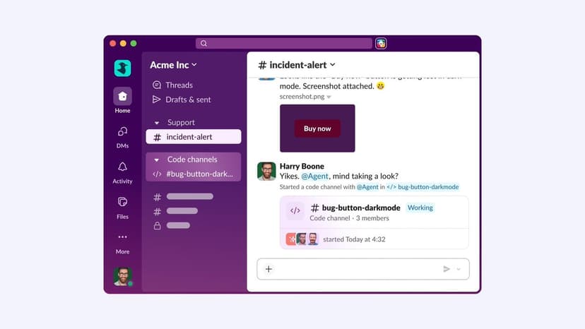 Slack launch post on X
