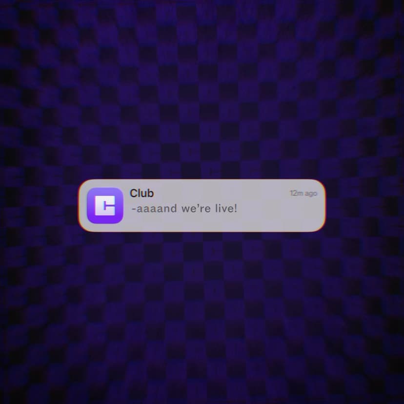 Club launch post on X