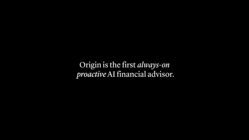 Origin Financial launch post on X